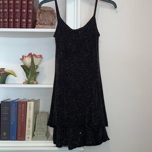 Black Sequined Dress with Built in Bodysuit